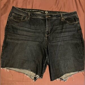 Women’s W62 Signature Fit Dark Blue Denim Size 22 Bermuda Shorts